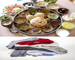भोजन व वस्त्र